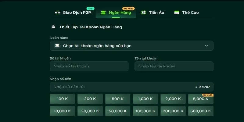 Thao tác theo quy trình đổi thưởng được hướng dẫn